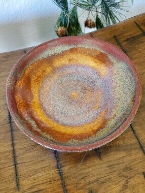 Handcrafted Studio Pottery Shallow Bowl, Catch-All Dish & Candle Holder